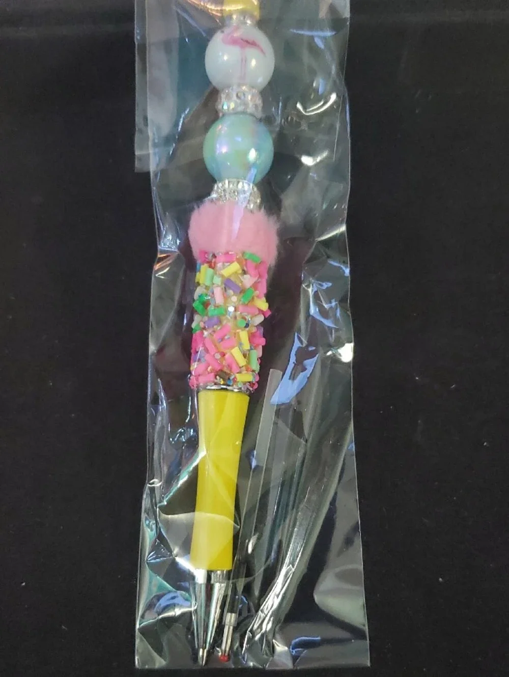 Beaded Decorative Ballpoint Pen - Pink $12.00   REASONABLE OFFER ACCEPTED